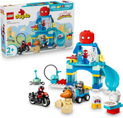LEGO DUPLO Marvel Webquarters del Team Spidey - Gioco Didattico da Supereroi con 3 Personaggi e Moto Giocattolo, Eta 2+