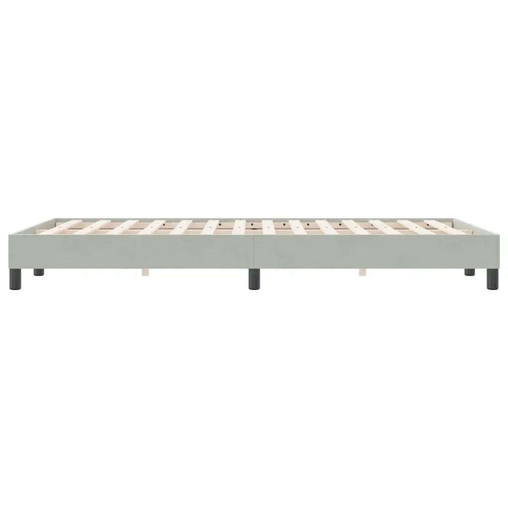 Letto a Molle senza Materasso Grigio Chiaro 120x220cm Velluto 3315867