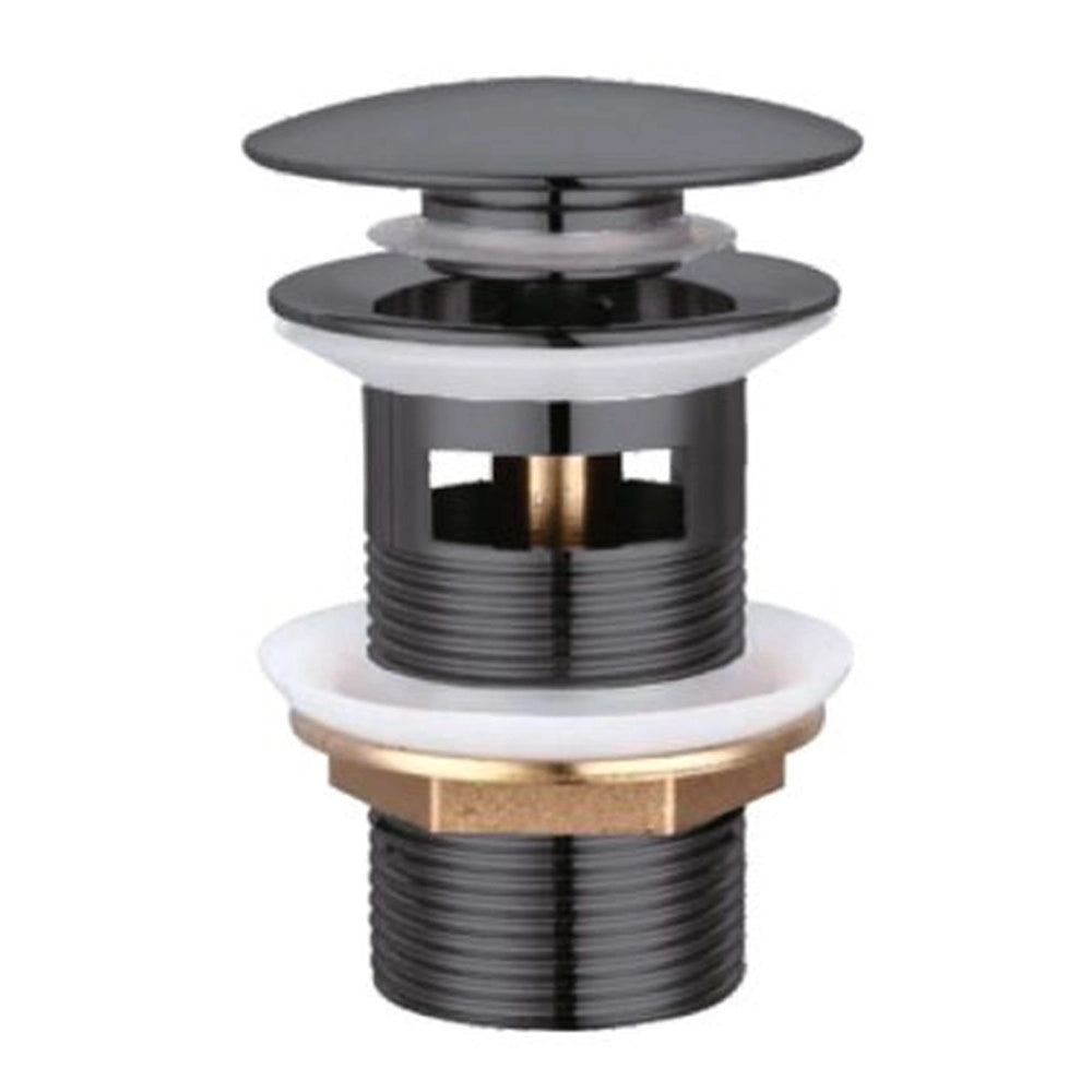 Trade Shop - Piletta Click Clack Lavabo Lavandino Universale 1/4" Pop Up Tappo Di Scarico Nero 59606 -