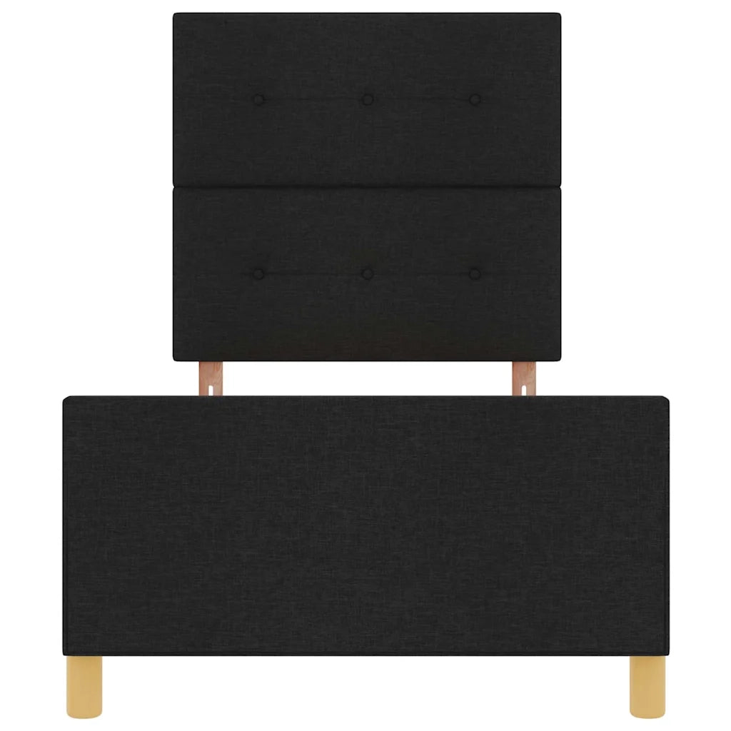 Struttura del letto con testiera Nero 100 x 200 cm Tessuto