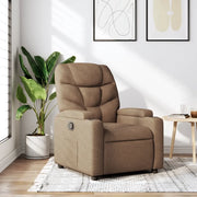 Poltrona Reclinabile in Tessuto Marrone 372445