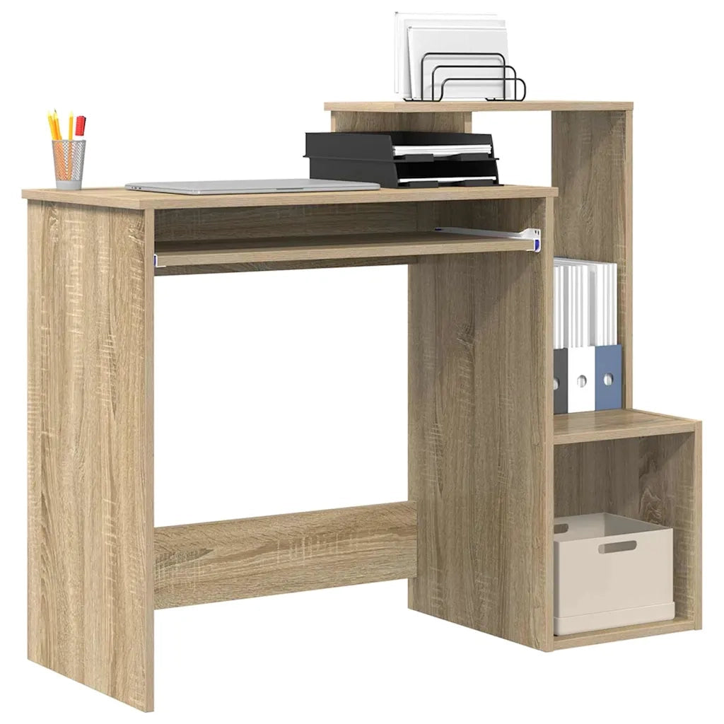 Scrivania | Tavolo da Ufficio Rovere Sonoma 106 x 41 x 88.5 cm Legno multistrato