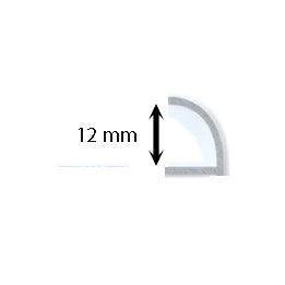 Capsula per profilo jolly proteggi angolo in pvc bianco : Modello - 8MM BIANCO