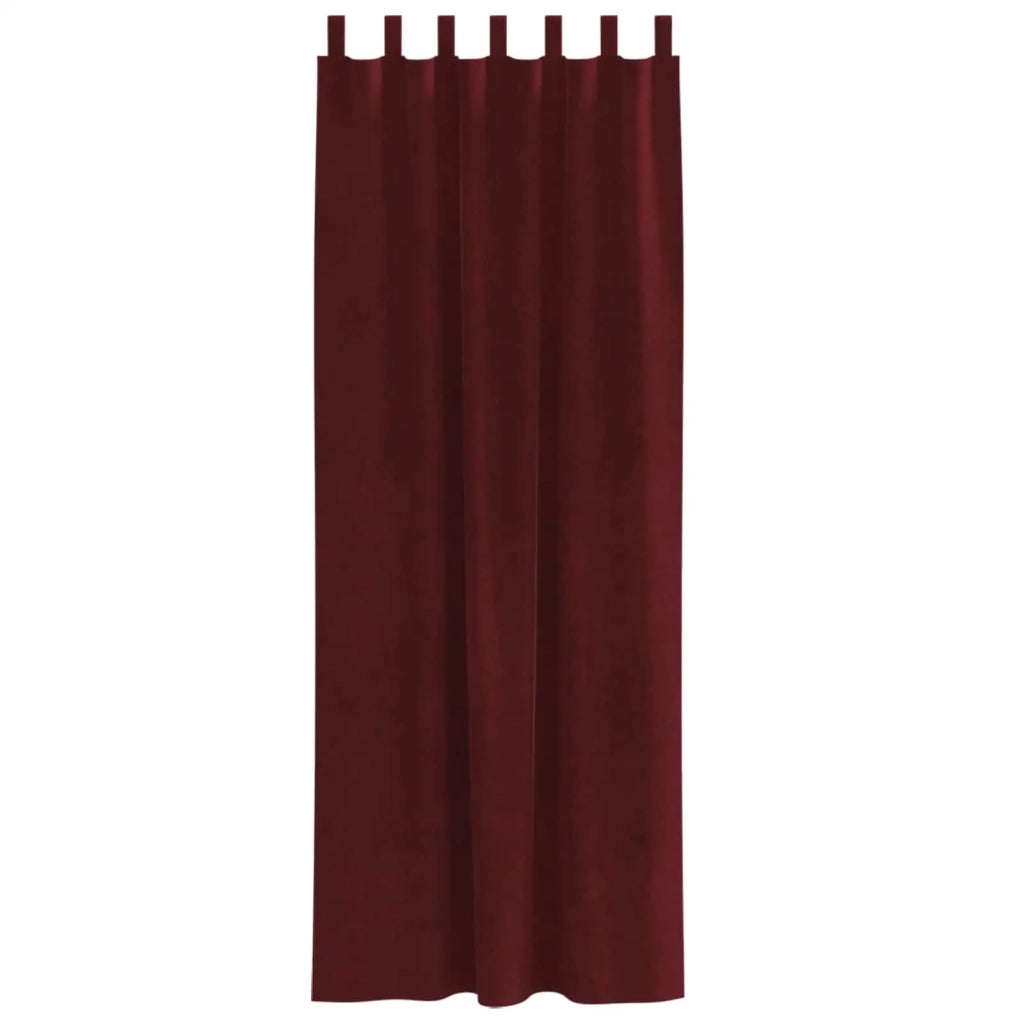 Tende Oscuranti | Tende Blackout 2 pz Rosso Vino 140 x 225 cm Velluto