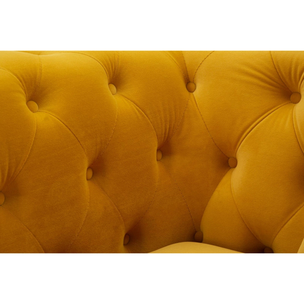 Poltrona VKH320, Giallo, Legno, 104x83x76 cm