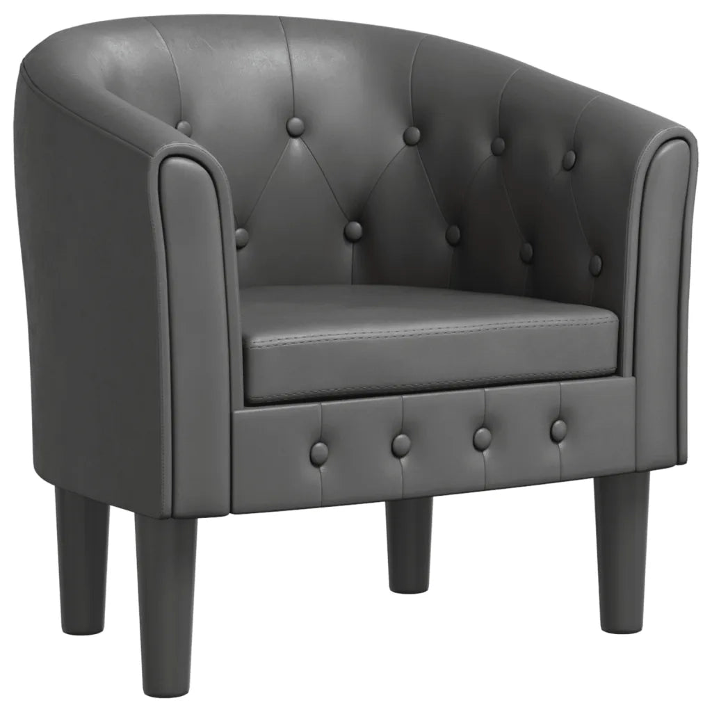 Poltrona Cabriolet Grigia in Similpelle 356458