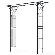 Arco da giardino in metallo per piante rampicanti 205 x 52 x 206 cm robusto stabile personalizzabile per uso esterno nero 20_0010186