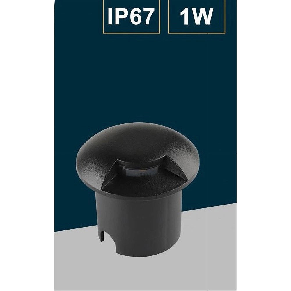 Trade Shop - Faretto Calpestabile Led 1w 1 Fascio Luce Lampada Segnapassi Per Esterno Ip67 321 - -bianco Caldo      -