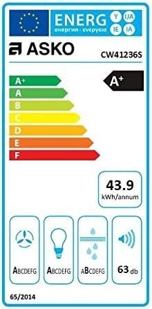 Asko CW 41236 S Pro Series Cappa a parete 120 cm 930 m³-h Classe A+ 63 dB Touch colore Acciaio inox