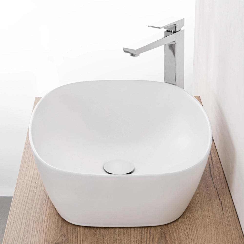 Lavandino da appoggio ovale 50x38 cm bianco opaco Tokyo