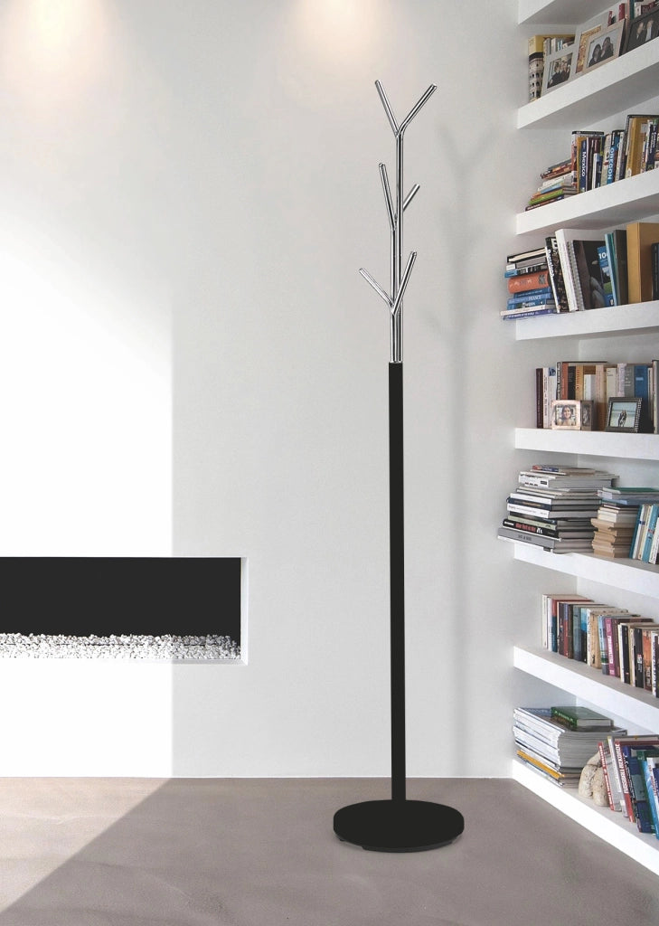 Appendiabiti Hispanohogar metallo nero e cromo 175x31x31