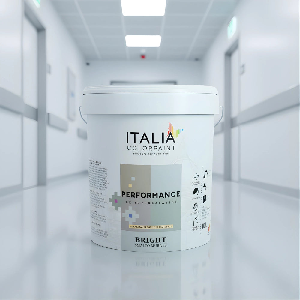 Performance bright smalto murale ecologico all acqua *** formato 5 lt, finitura satinata, confezione 1