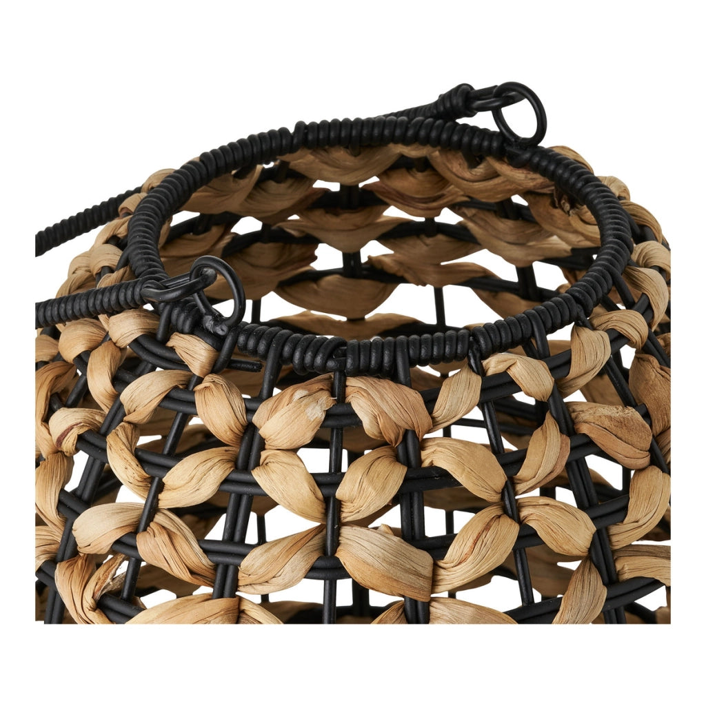 Lanterna Pinto, Marrone, Rattan Sintetico, 24x24x28,5 cm