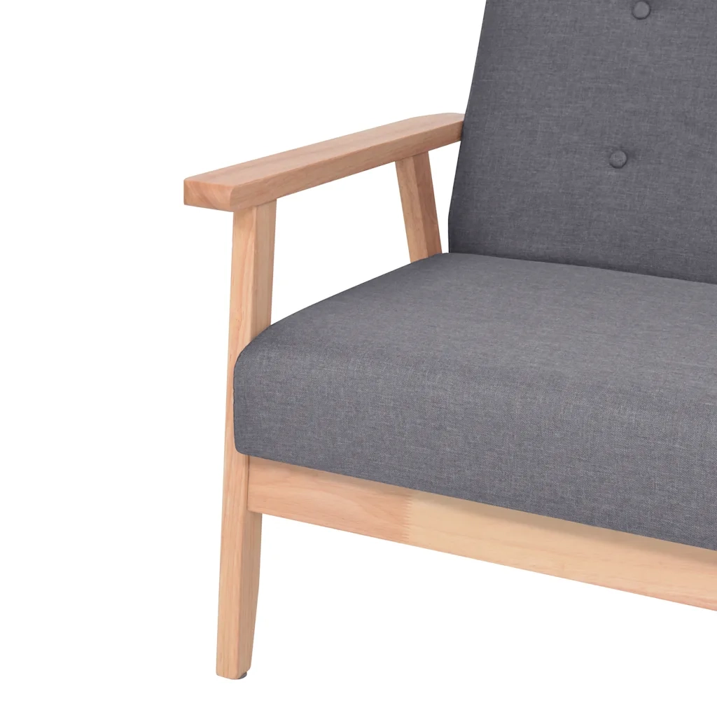 Set di Divani 2 pz in Tessuto Grigio Scuro 274923