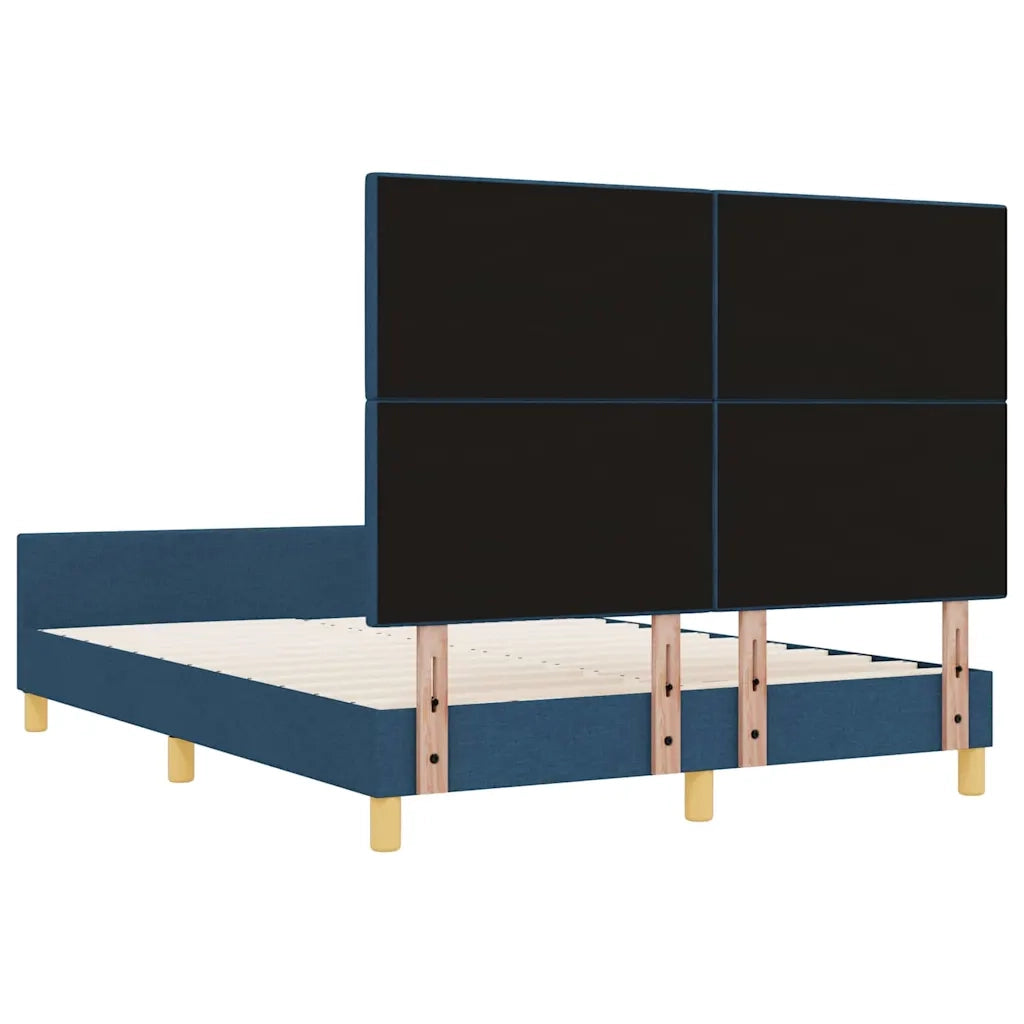 Struttura del letto con testiera Blu 140 x 190 cm Tessuto 3344731