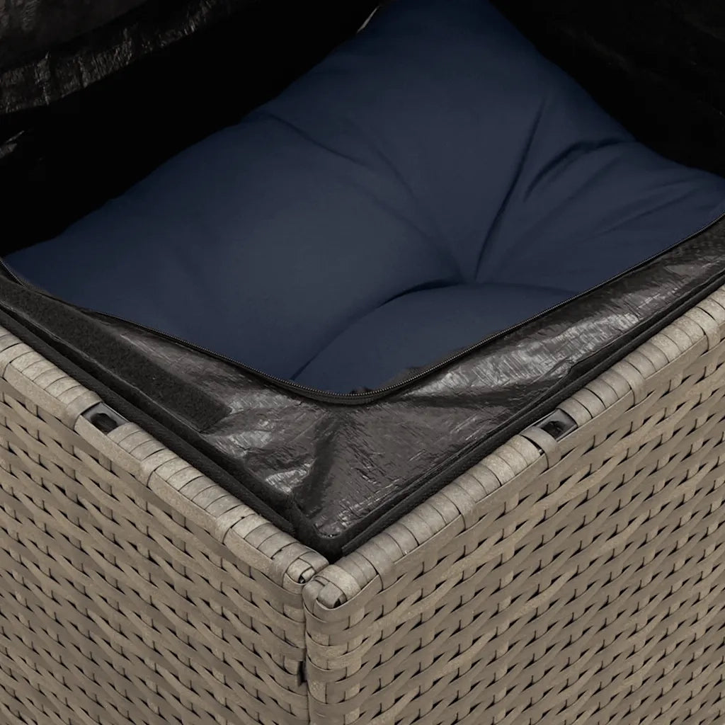 Set Divani da Giardino 7 pz con Cuscini Grigio in Polyrattan 3255991
