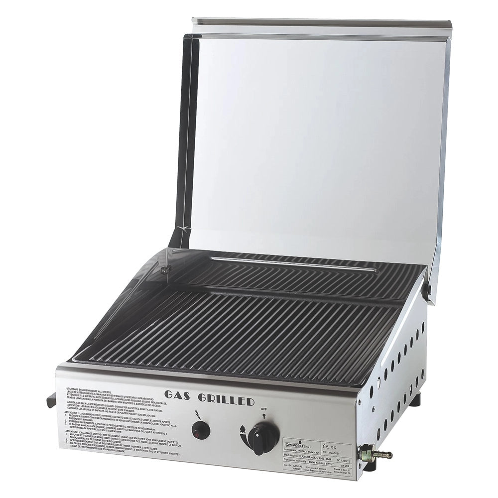 PIASTRA DI COTTURA GRILL A GAS cm. 44 x 44 x 24 (L x P x H)  - OMPAGRILL