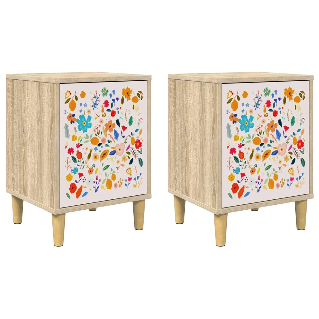 Armadio da Notte MAINZ 2 pz Rovere Sonoma 36 x 33 x 50 cm 8007220