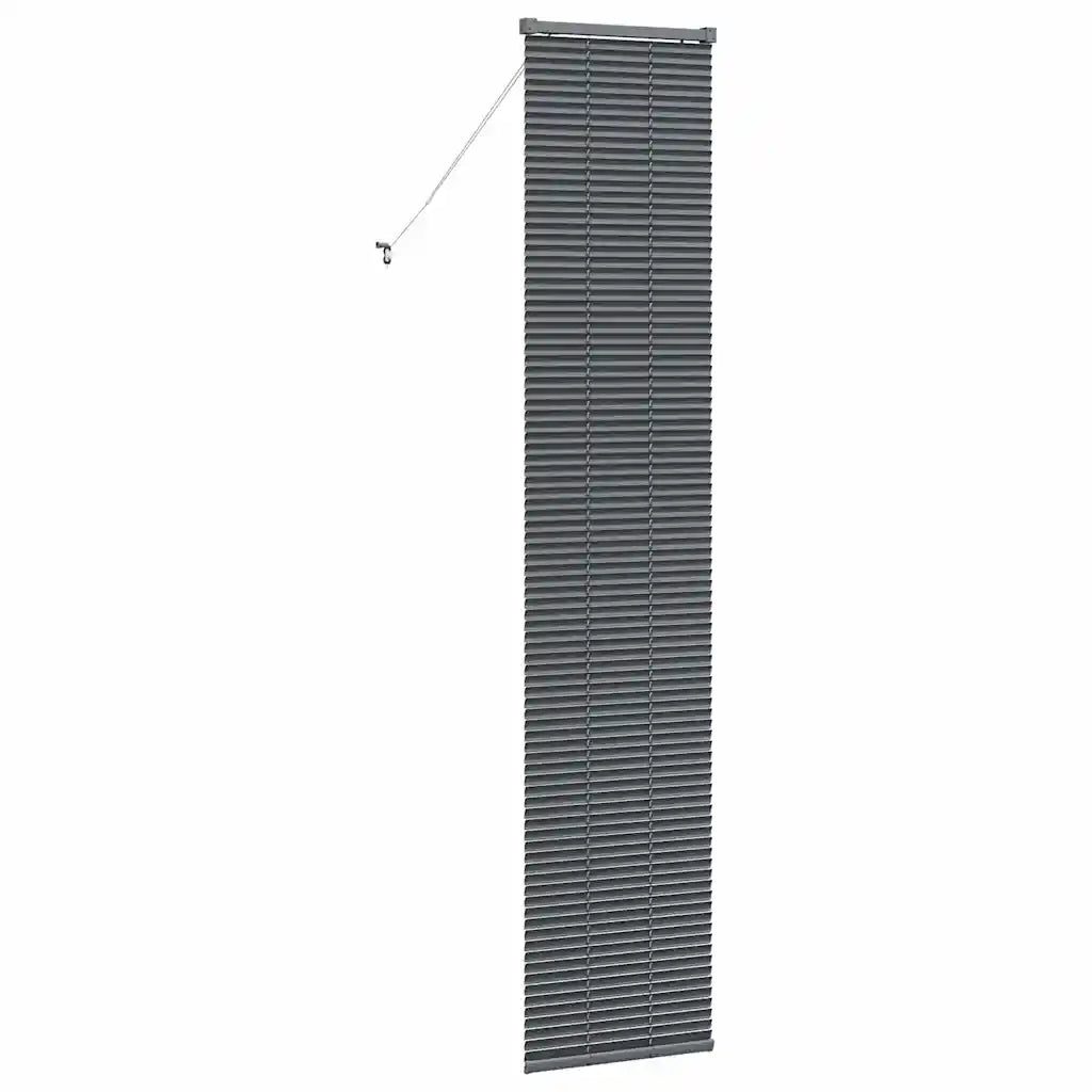 Tendaggi a Veneziana | Tenda a lamelle Grigio scuro 220 x 45 cm Alluminio