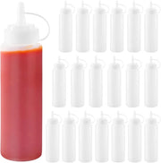 Flaconi per Spremi - 250ml - Bottiglie per Spremi Multifunzionali - Materiali in Plastica - Dosaggio Preciso - Facili da Riempire e Pulire - Peso Leggero - Materia PE