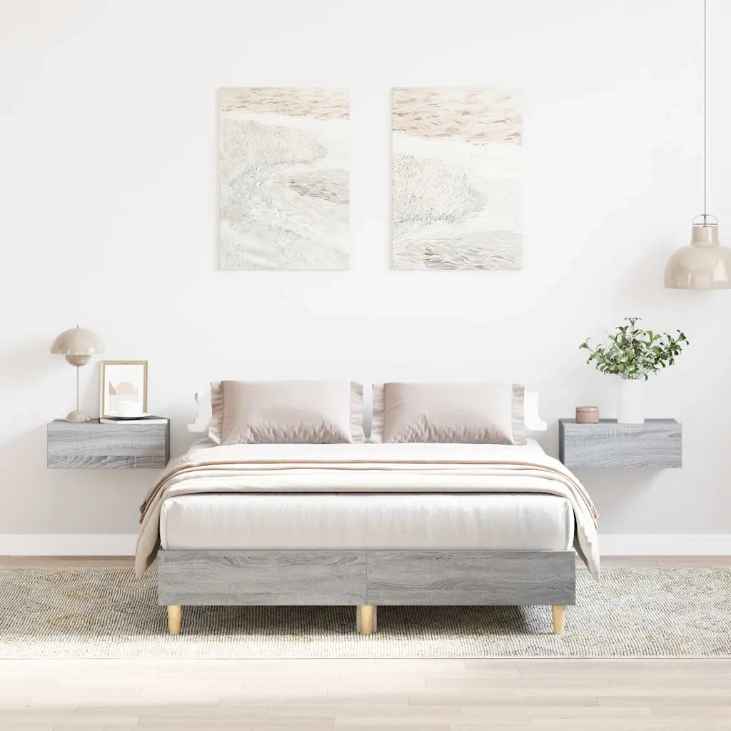 Giroletto senza Materasso Grigio Sonoma 140x190cm in Truciolato 861062