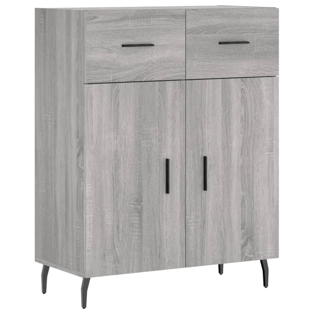 Credenza | Madia | Buffet da pranzo | Armadio da pranzo Grigio Sonoma 69,5x34x180 cm in Legno Multistrato