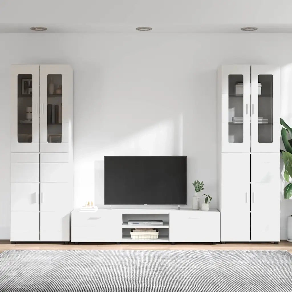 Set mobile TV con porta FLORIN 3 pcs Bianco Legno multistrato 3397994