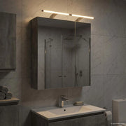 Mobiletto per specchio da bagno con lo scaffale Grigio cemento 889066