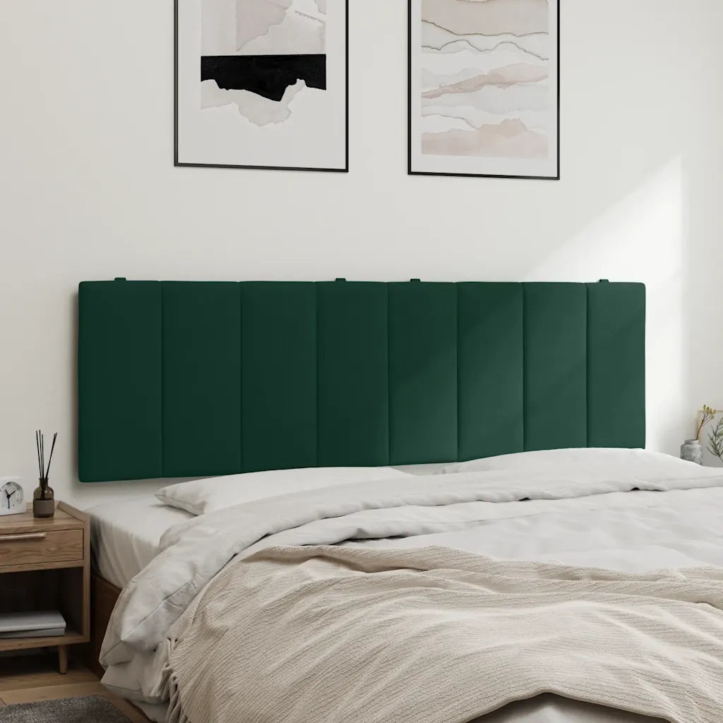 Cuscino Testiera-Cuscino per Testiera Hanko Verde Scuro 160 cm in Velluto