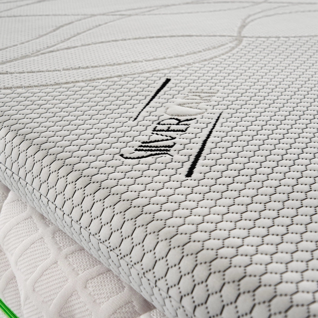 Topper Matrimoniale 180x200 in memory foam 5 cm con rivestimento Silver Fresh completamente sfoderabile