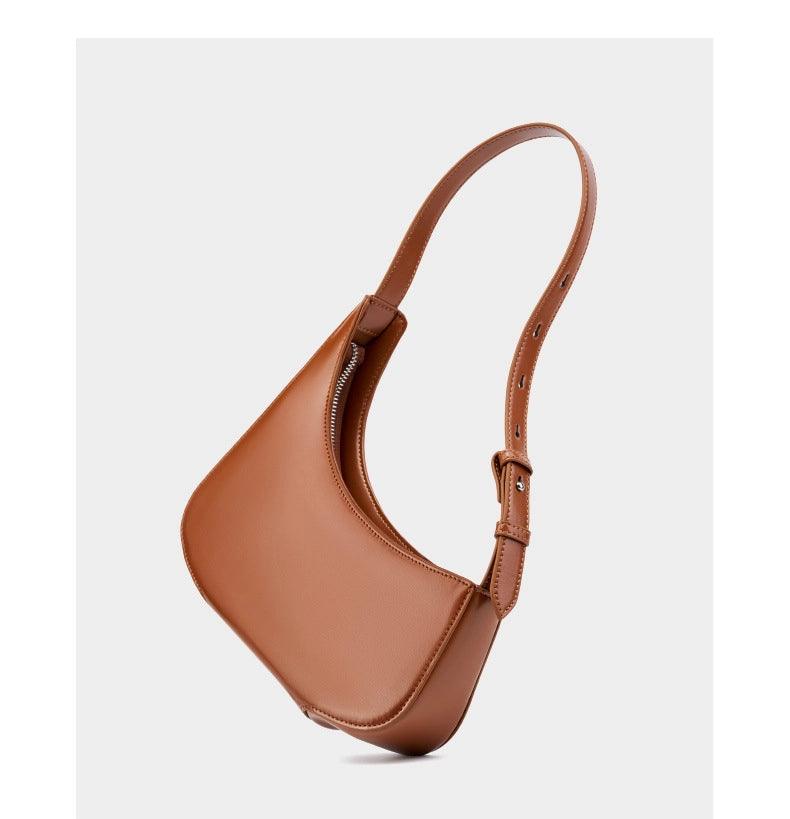 Borsa da donna in vera pelle marrone