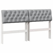 Testiera | Testata imbottita Grigio chiaro 160 cm Pino massello
