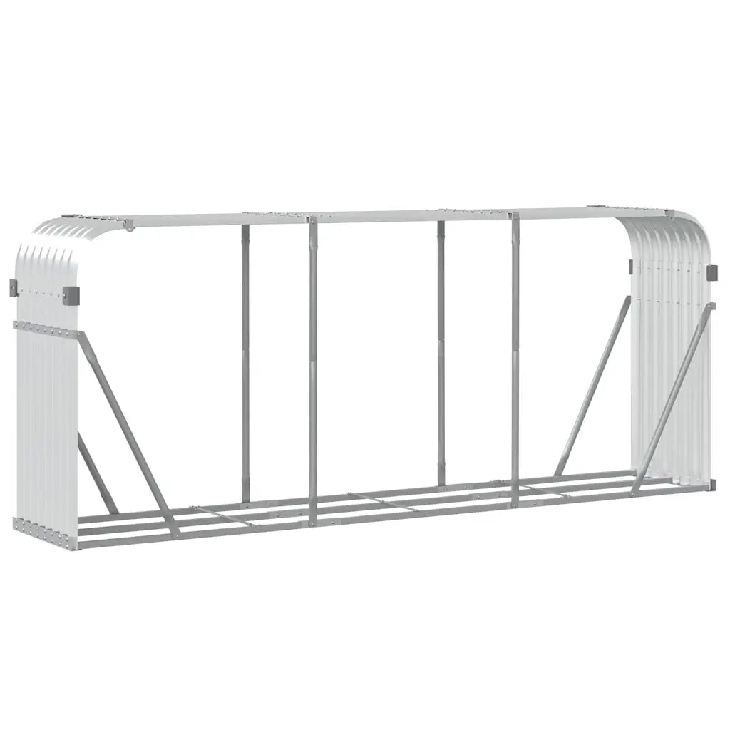 Portaceppi Argento 234x45x100 cm in Acciaio Zincato 364595