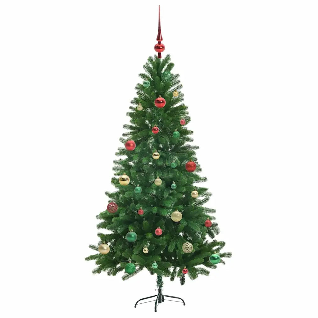 Albero di Natale | Decorazioni natalizie con 150 LED con supporto Verde 150 cm PE