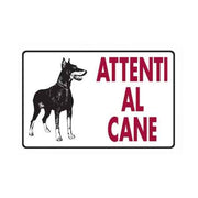 CARTELLO 'ATTENTI AL CANE' 20x30 cm - 10 pezzi