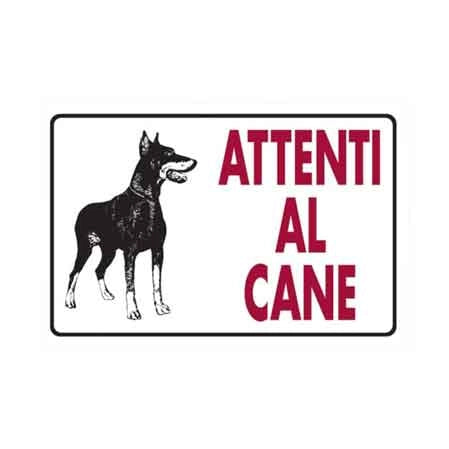 CARTELLO 'ATTENTI AL CANE' 20x30 cm - 10 pezzi