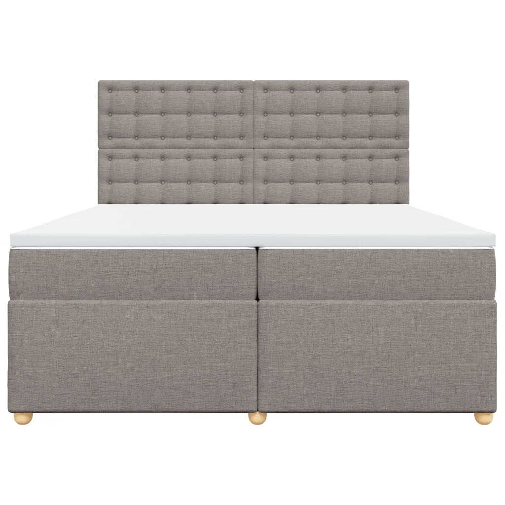Giroletto a Molle con Materasso Tortora 200x200 cm in Tessuto 3293705