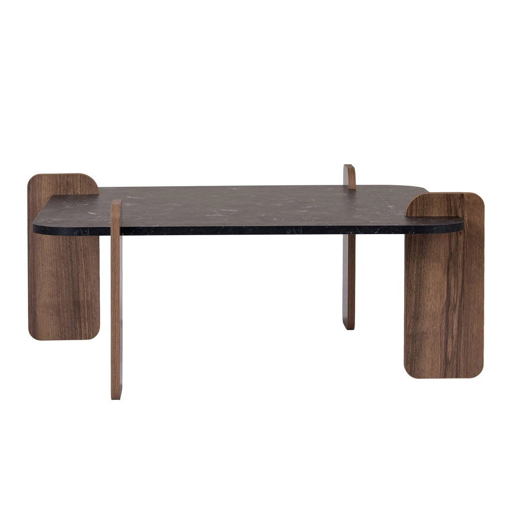 Tavolino in legno "Marais" - 90 x 90 x 35 cm - Nero