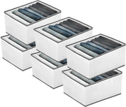 Organizzatore per 6 abbigliamento - 7 compartimenti, sistema di cassetti pieghevoli, contenitore per magazzino di abbigliamento per pantaloni, jeans, camicie, magliette, camicie da uomo