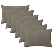 Federa 6 pcs HEERLEN Grigio Chiaro 50 x 80 cm Velluto 911904