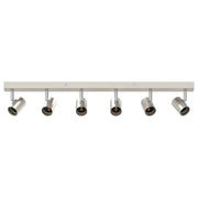 Faretto da soffitto moderno orientabile per interni 73 x 6,5 x 11,5 cm metallo nichelato 02_0058298