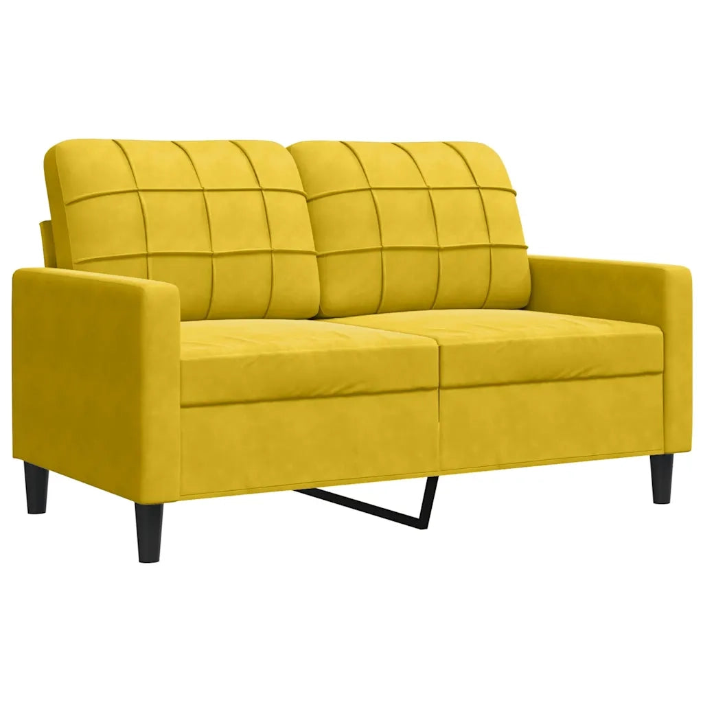 Divano a 2 Posti-Sofa 2 Posti giallo 120 cm in Velluto 781623