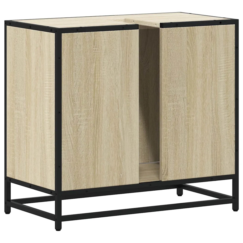 Mobile Lavabo da Bagno-Armadietto da bagno Rovere Sonoma 65x33x60 cm in Truciolato 461752