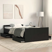 Struttura del letto con cassetto Rovere Nero 203 x 93 x 50 cm 3329327