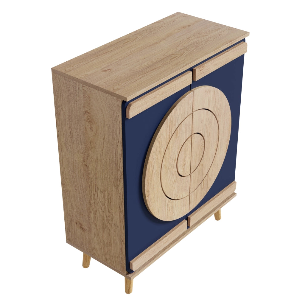 Scarpiera con Ante Geometriche e Ripiani ¨C Xylo ¨C Legno, Multilivello