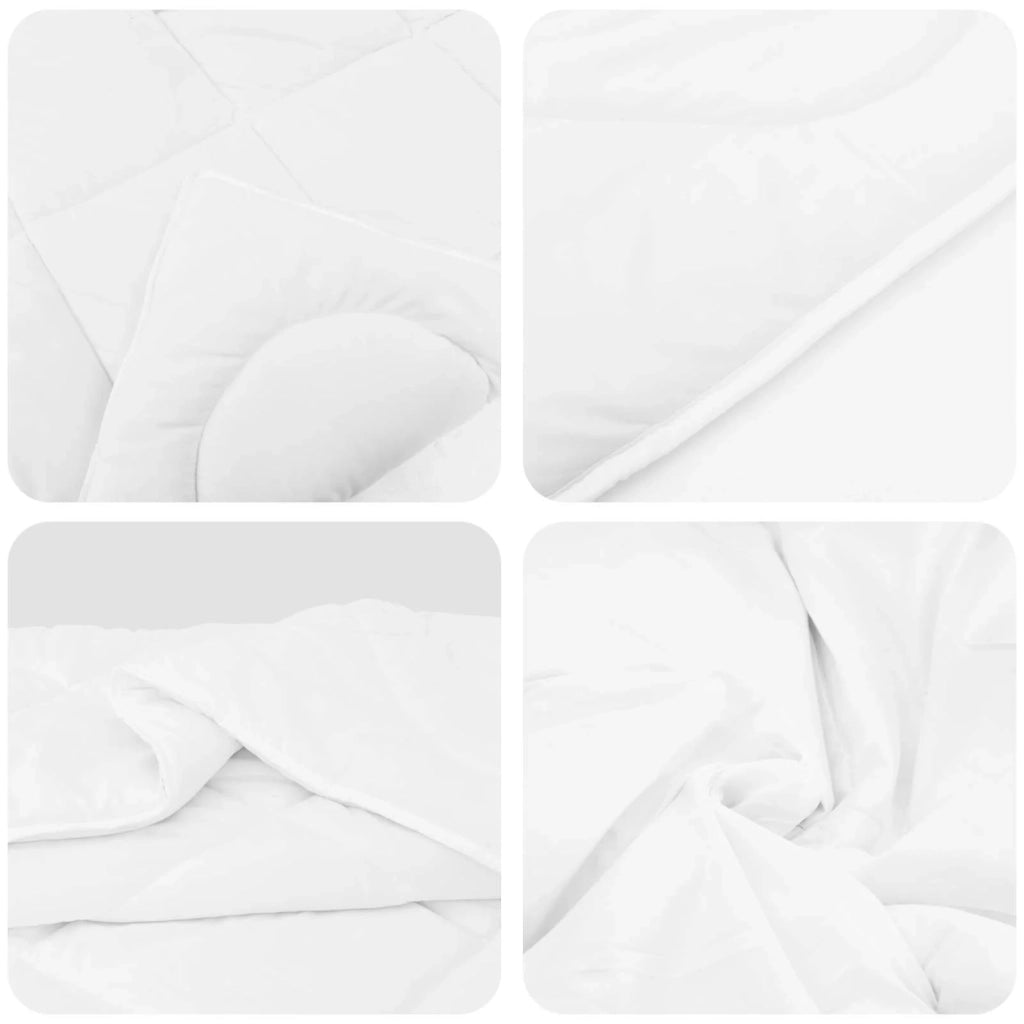 Duvet Estivo con cuscino 3 pcs Bianco Microfibra 3377321