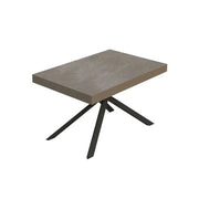 Tavolo allungabile 140/244x90 cm Niket tortora gambe antracite