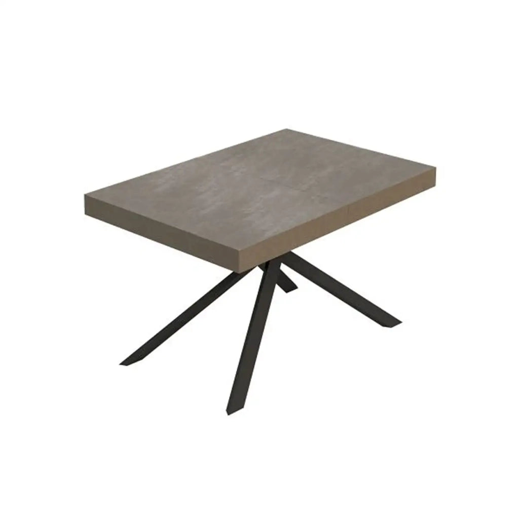 Tavolo allungabile 140/244x90 cm Niket tortora gambe antracite