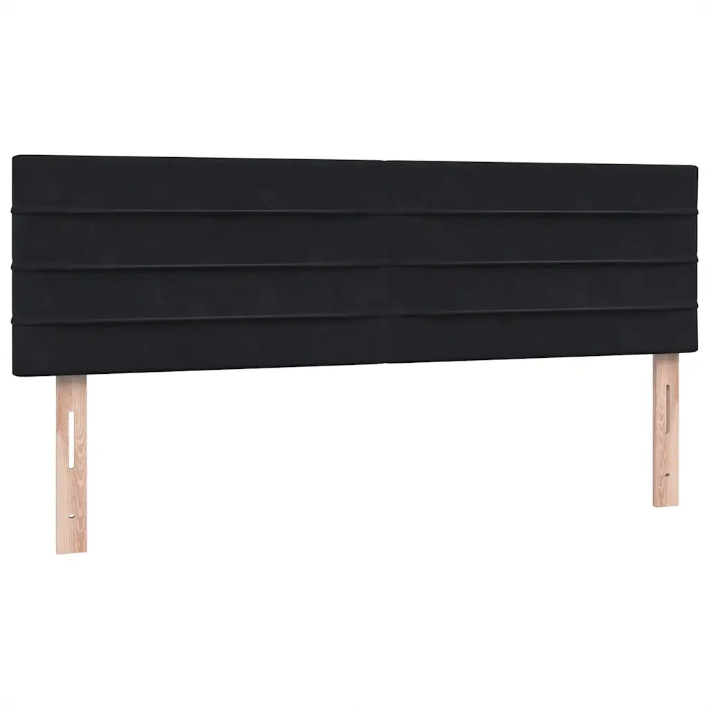 Giroletto a Molle con Materasso Nero 160x210 cm in Velluto 3316313
