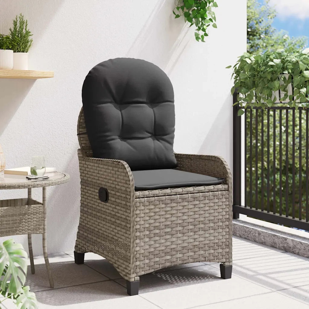 Poltrona reclinabile Grigio 56 x 66 x 95 cm polyrattan CFW1543849